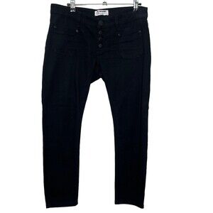 One Teaspoon Super Dupers Jeans Cropped Skinny Black Dark Wash Women’s Size 28